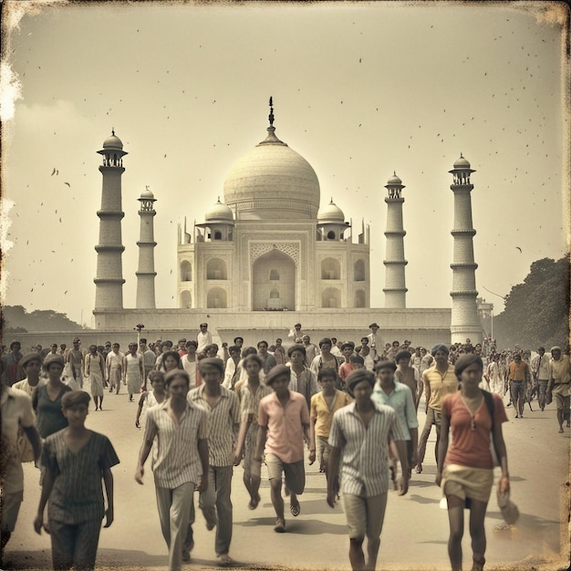 Une image vintage du Taj Mahal