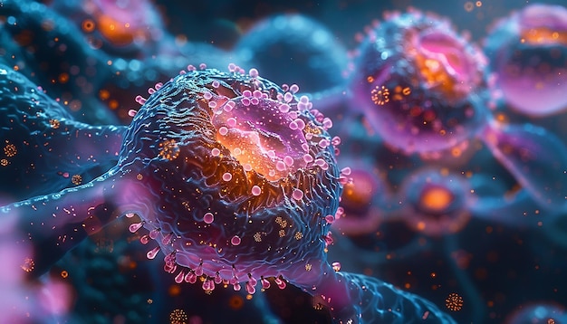 une image d'un virus avec le nombre de bactéries