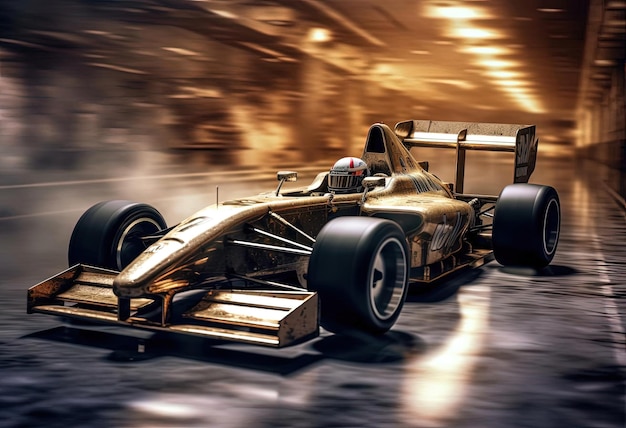 une image de la voiture de course de formule avec un fond flou