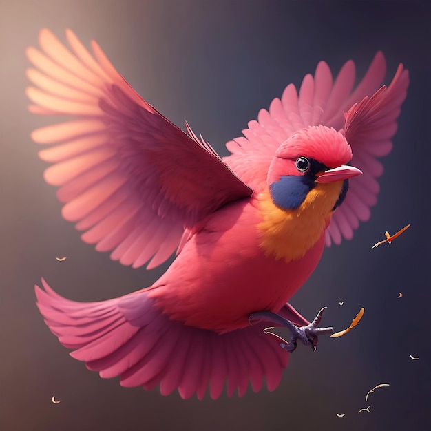 Image de vol d'oiseau coloré et vibrant générée par l'IA