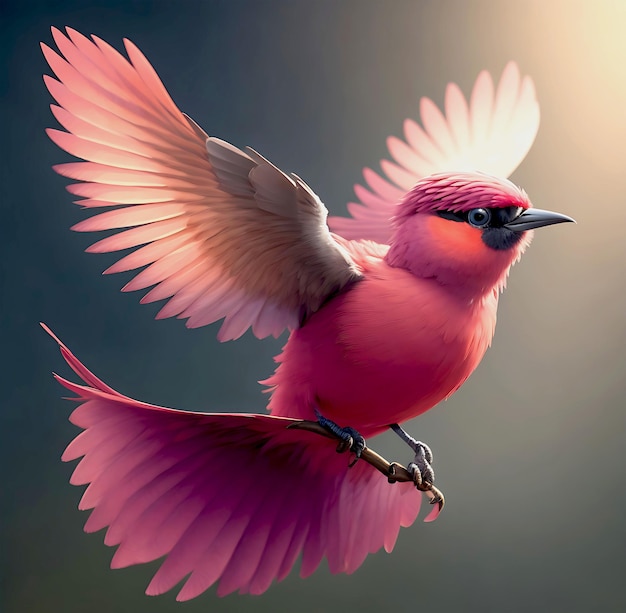 Photo image de vol d'oiseau coloré et vibrant générée par l'ia