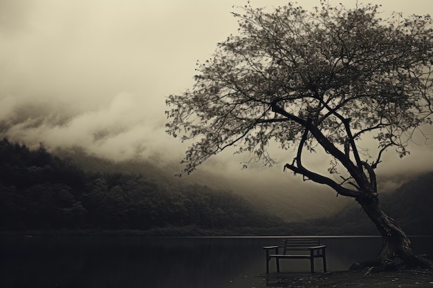 Images d'arrière-plan de la solitude sous diverses perspectives IA générative