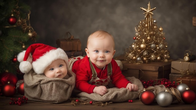 Des images de bébés de Noël