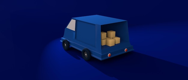 Images de camionnette de livraison Image de rendu 3D