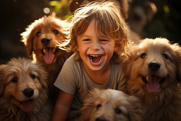 Images captivantes d'enfants en train de jouer remplis de joie