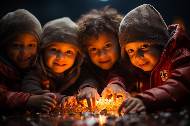 Images captivantes d'enfants en train de jouer remplis de joie