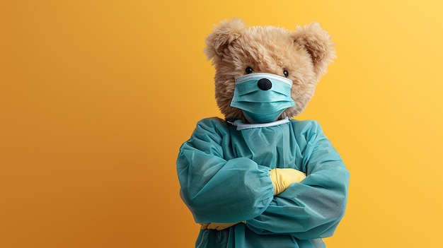 Des images de docteurs avec des ours en peluche.