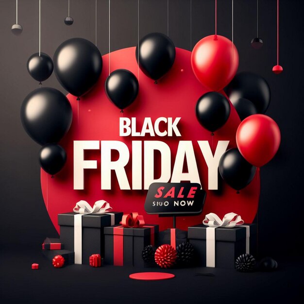 Images de fond du Black Friday rouge et noir Bannières du Black Friday Inspiration pour les affiches du Black Friday