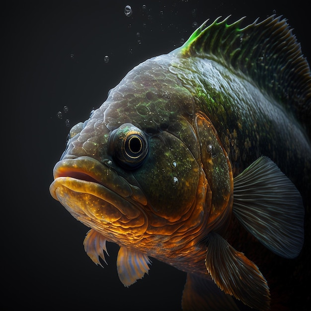 Images de la mer de poissons dangereux piranha AI générative