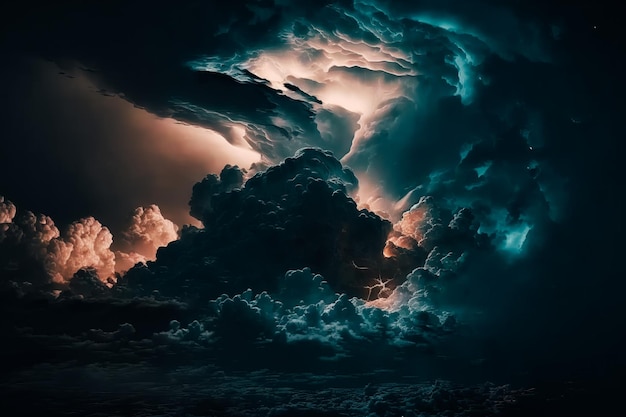 Images de nuages et ciel sombre beau fond