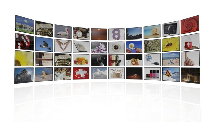 Images numériques sur l'écran virtuel