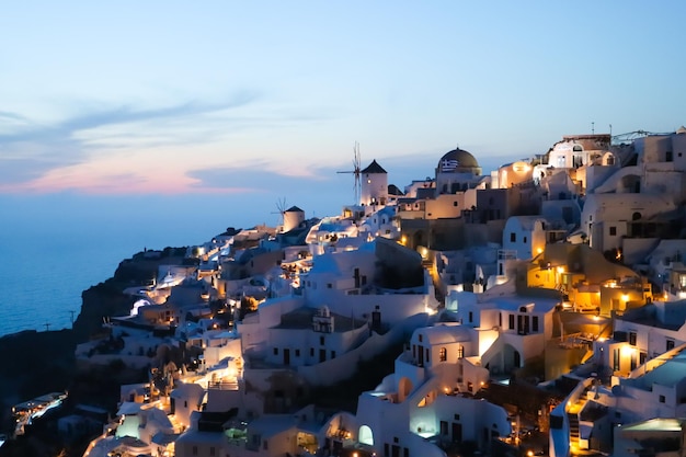 Images de paysage d'Oia, Santorin