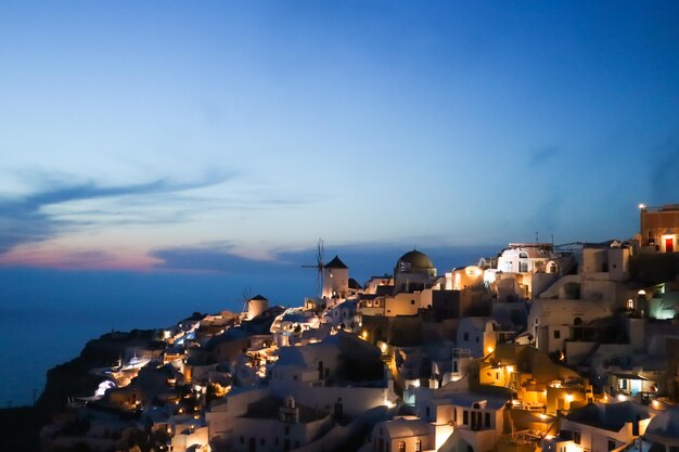 Images de paysage d'Oia, Santorin