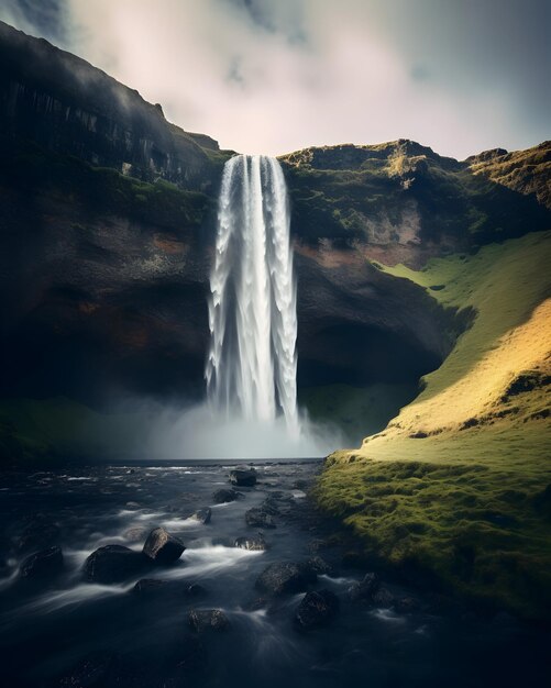 Photo images de paysage en timelapse photographie d'une cascade