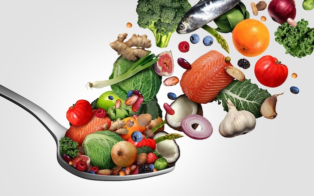 Images de qualité supérieure d'aliments frais et sains