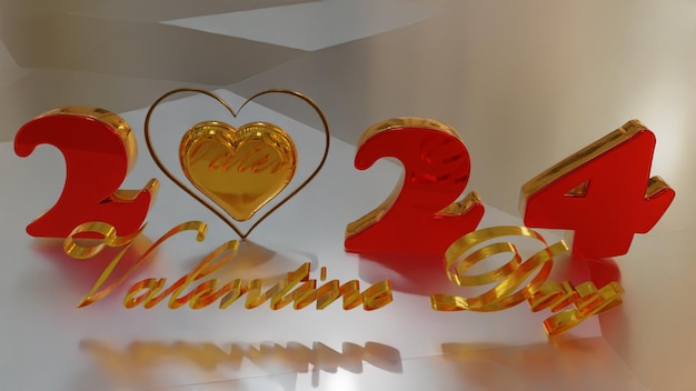 Les images romantiques en 3D de la Saint-Valentin de 2024