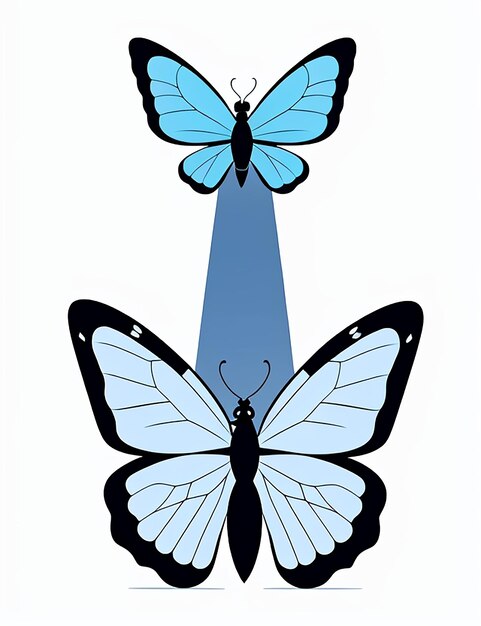 Images vectorielles du logo du papillon de métamorphose