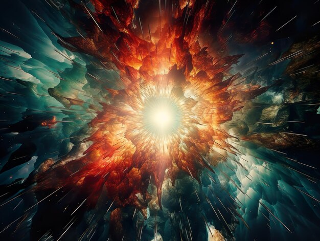 L'imagination d'une explosion du Big Bang, le début de l'univers
