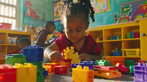 Photo imaginez un enfant d'âge préscolaire