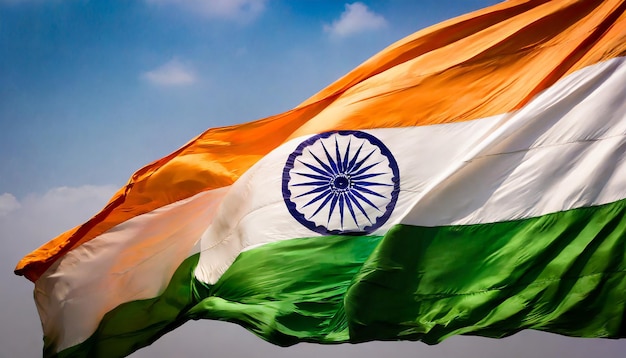 Imaginez une représentation innovante et artistique du drapeau indien le jour de l'indépendance le jour de la république