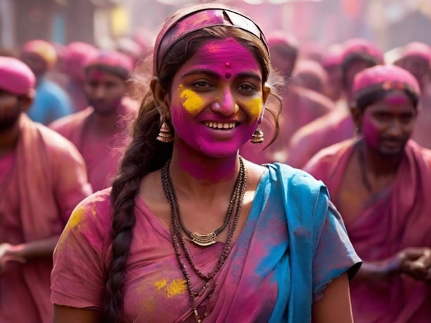 Imaginez une version futuriste du festival Holi en Inde.