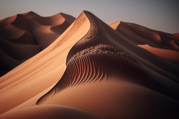 une immense dune de sable dans le désert