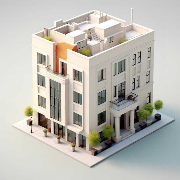 Un immeuble immobilier en miniature