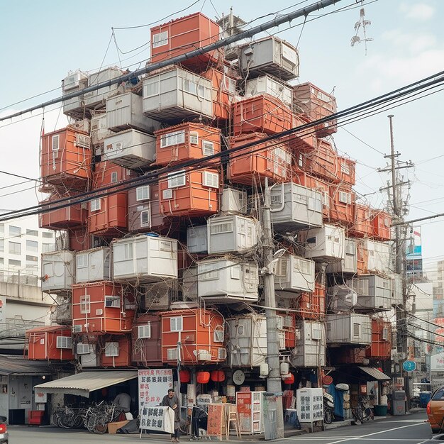 un immeuble avec plusieurs balcons