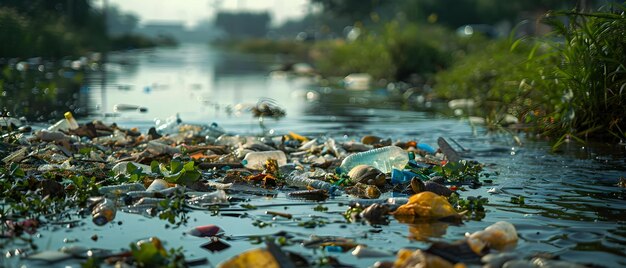 Photo impact des déchets sur les écosystèmes marins et la faune comme les tortues dans les zones côtières polluées concept écosystèmes maritimes impact de la faune pollution des zones côtieres conservation des tortues