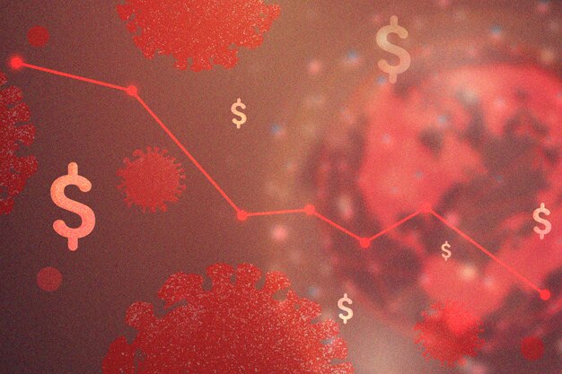 Impact économique mondial dû au fond rouge de la pandémie de coronavirus