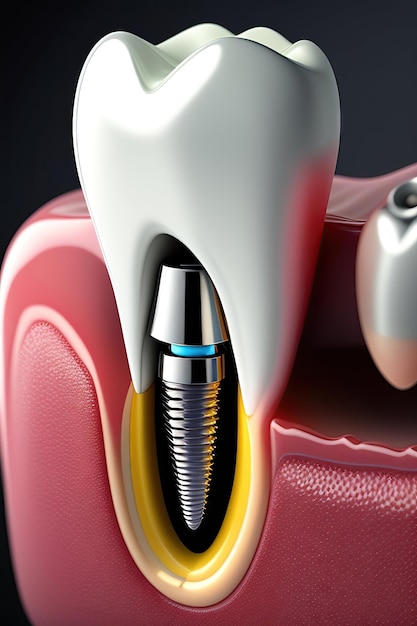 Implant dentaire fausse dent