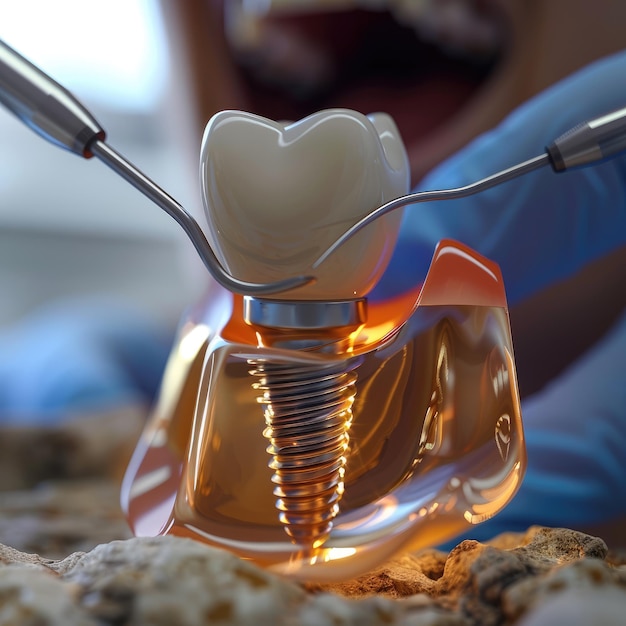 Implant dentaire restaurant les sourires précision et durabilité solution fiable pour les dents manquantes amélioration de la confiance en la santé buccale résultats durables d'apparence naturelle soins personnalisés pour un sourire plus brillant