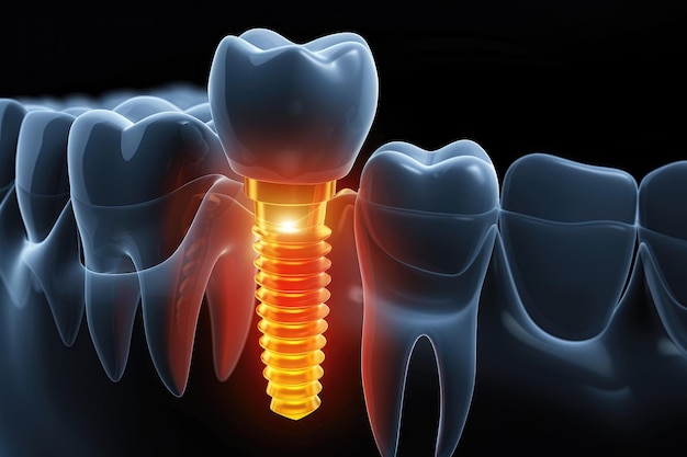 Implant dentaire restaurant les sourires précision et durabilité solution fiable pour les dents manquantes amélioration de la confiance en la santé buccale résultats durables d'apparence naturelle soins personnalisés pour un sourire plus brillant