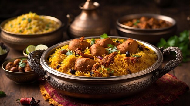 Photo l'importance culturelle de la transmission de la tradition de la cuisson du biryani dans une casserole classique d'une génération à l'autre