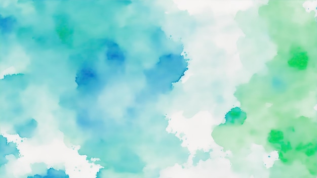 Impression de fond aquarelle vert et bleu