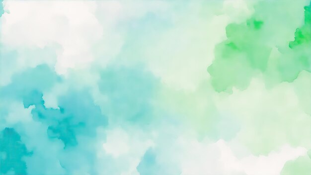 Impression de fond aquarelle vert et bleu