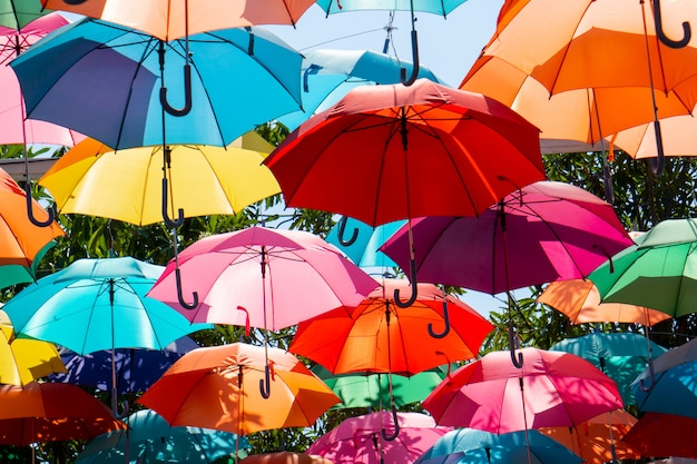 Impression de fond parapluie coloré