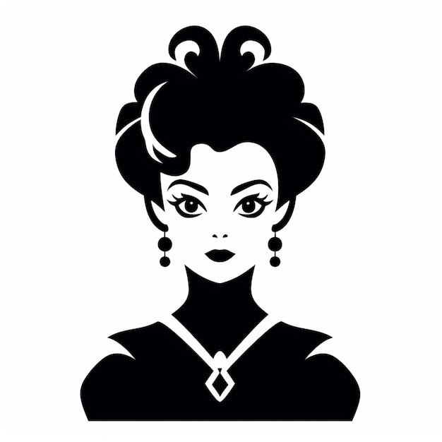 Imprimable SVG noir et blanc dessin animé vicomtesse Prince pochoirs de personnage