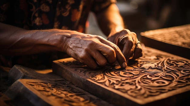 Un imprimeur indien expert crée un chef-d'œuvre textile