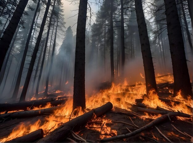 incendie de forêt grave