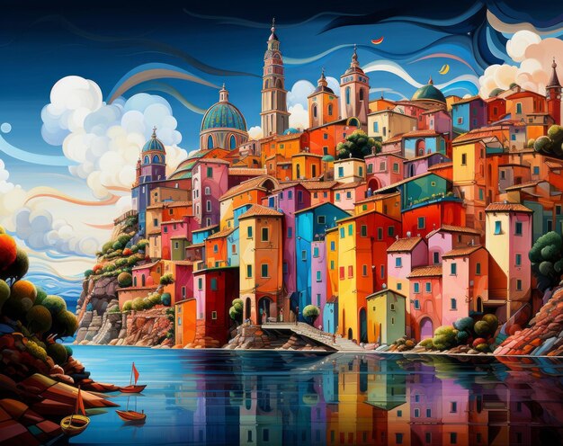 L'incroyable Italie Un chef-d'œuvre surréaliste exquis en haute définition