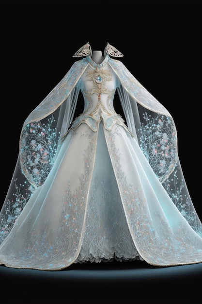 L'incroyable robe de mariée chinoise blanche générative ai