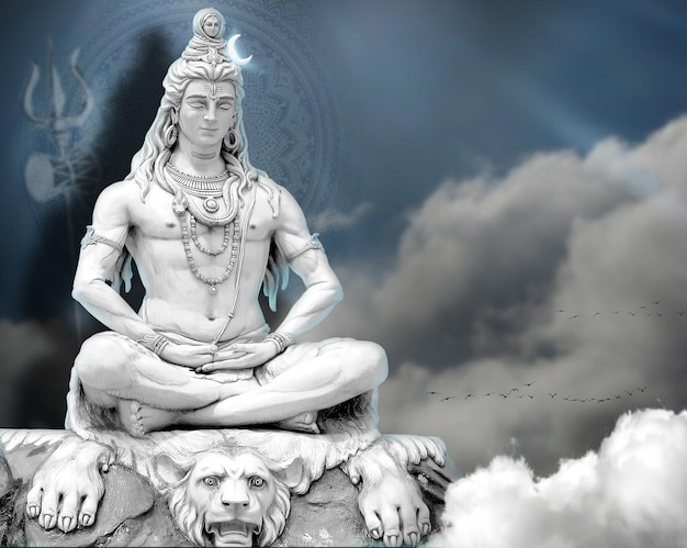 Inde Lord Shiv avec des nuages