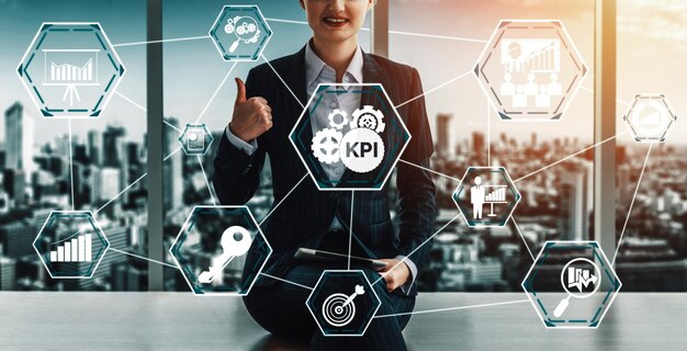 Indicateur de performance clé Kpi pour les études de concept d'entreprise
