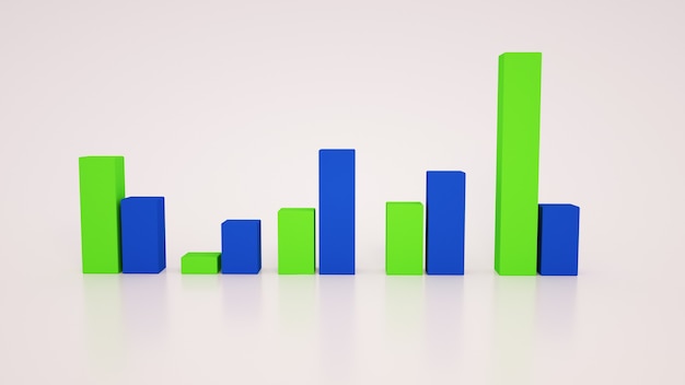 Indicateurs économiques, courbes de croissance, 3 illustrations. Éléments de conception graphique isolés sur fond blanc, statistiques des indicateurs économiques.