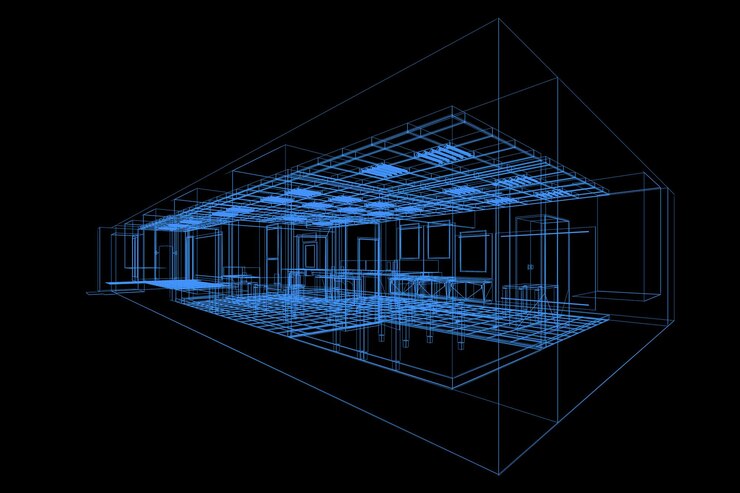 Photo industrie du bureau de projet rendu 3d haute résolution