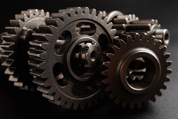 Industrie de la mécanique des voitures et des vélos à engrenages métalliques