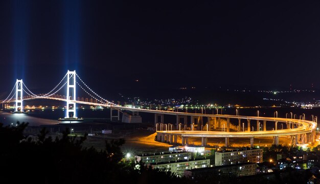 Industrie à Muroran la nuit