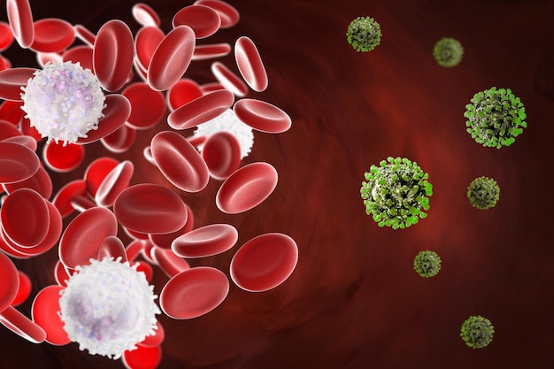 Infection à coronavirus COVID Une souche du virus rendu 3d