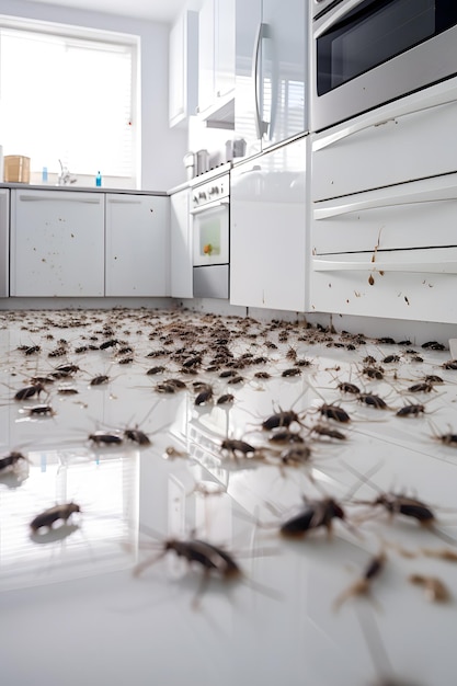 infestation de cafards dans une cuisine